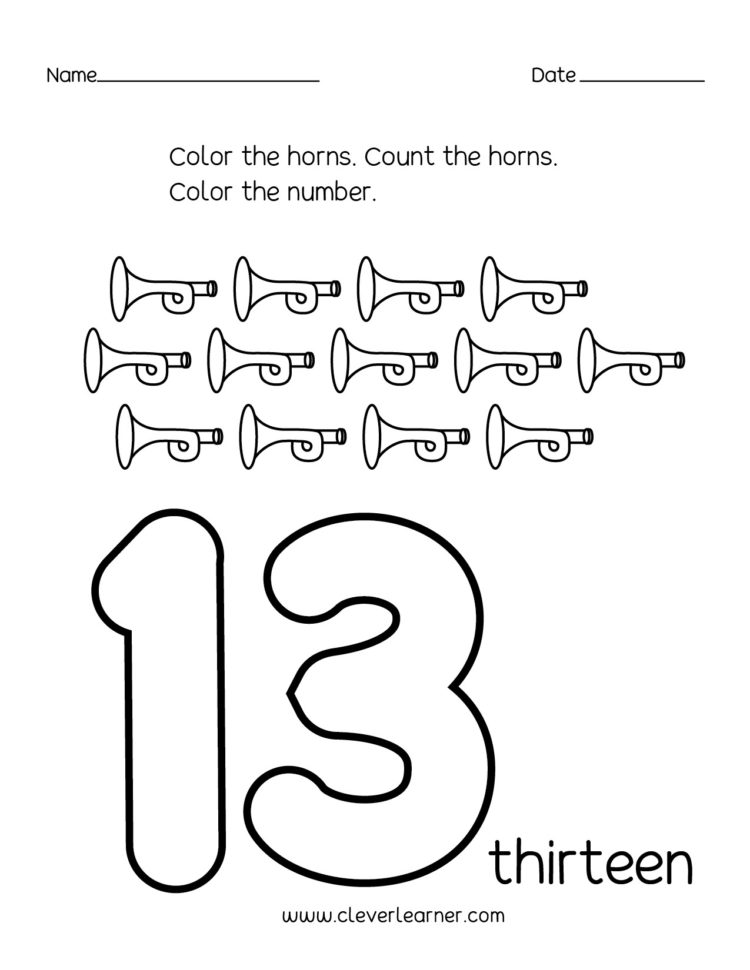 Number Writing Counting And Identification Printable Worksheets For