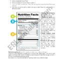 Nutrition Facts Label  Esl Worksheetvidesupra