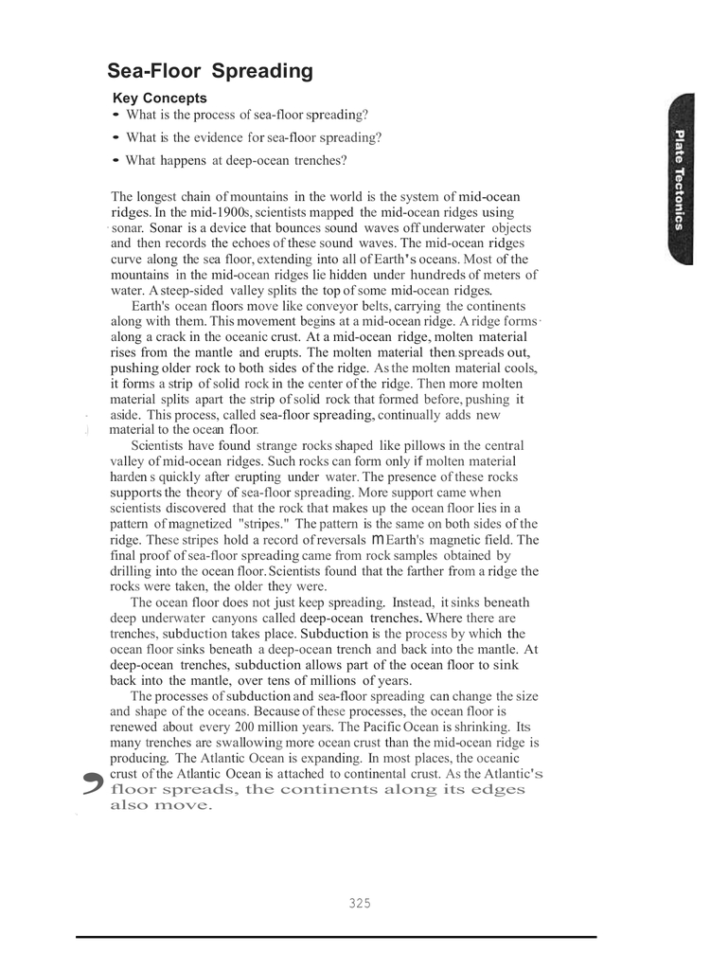 Ocean Floor Spreading Worksheet  Flisol Home