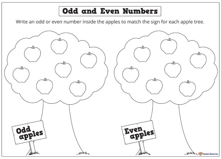 Odd And Even Numbers Worksheets