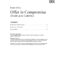 Offer In Compromise Offer In Compromise Sample Letter