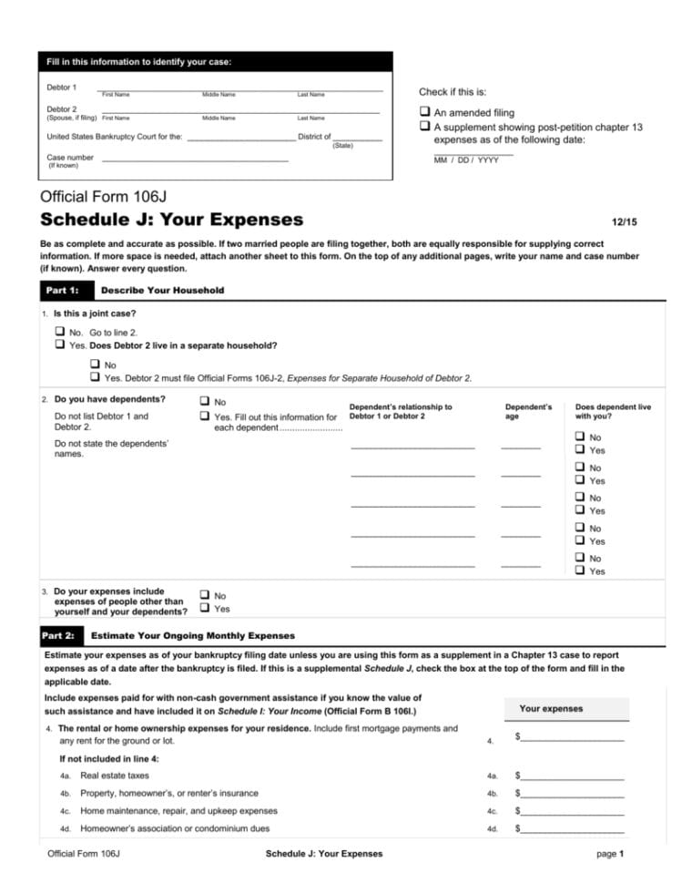 Official Form 6I  Bankruptcy Softre