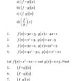 Operations On Functions Worksheet Function Operations
