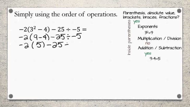 Order Of Operations Worksheet 7Th Grade