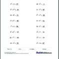 Order Of Operations With Exponents Worksheet Order Of