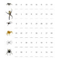 Ordering Halloween Spiders' Number Sets To 20 A