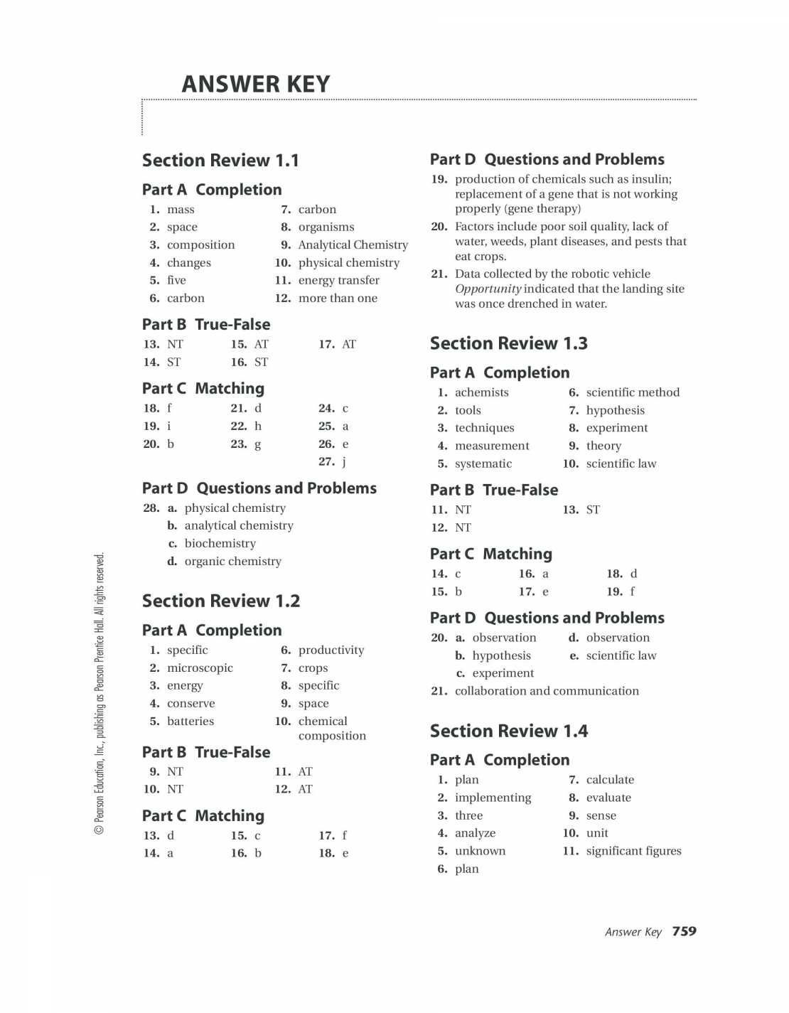 Organic Compounds Worksheet Answers