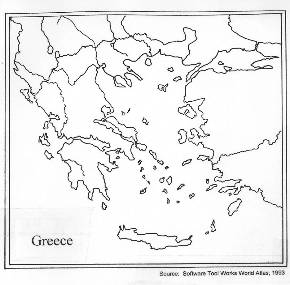 Outline Map Of Ancient Greece And Travel Information  Download Free
