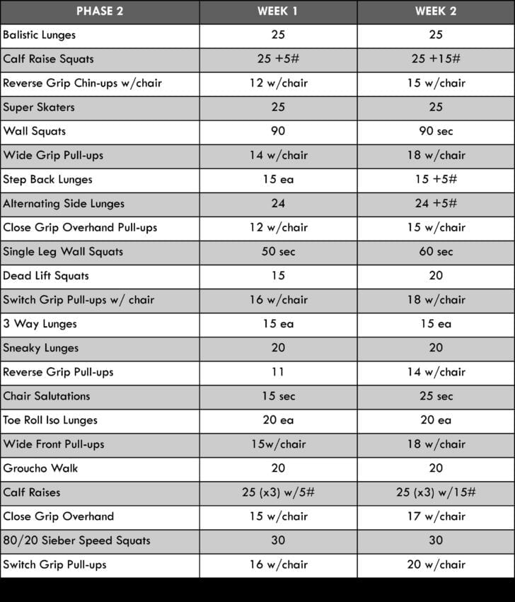 P90x Legs And Back Worksheet