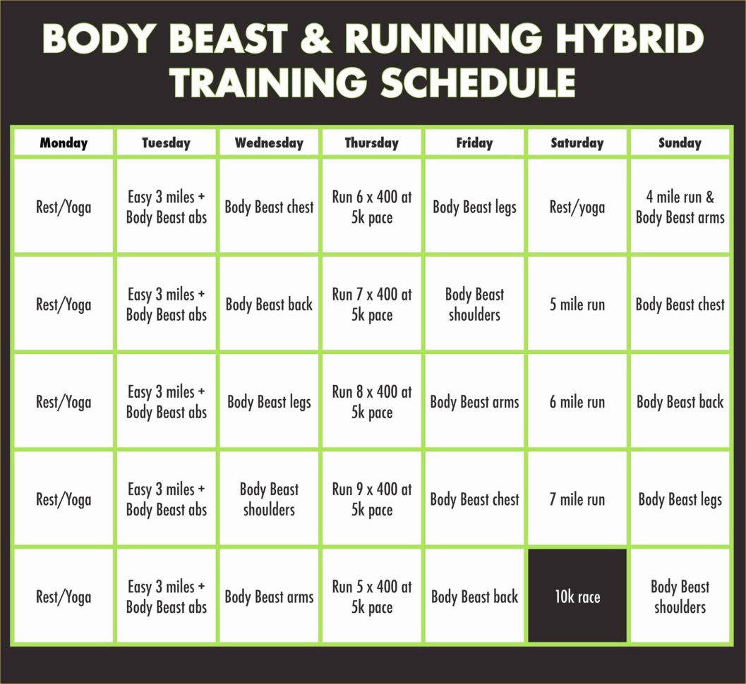 P90X Legs And Back Worksheet