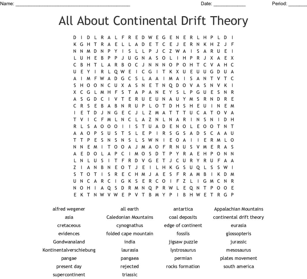 Pangea Word Search  Word