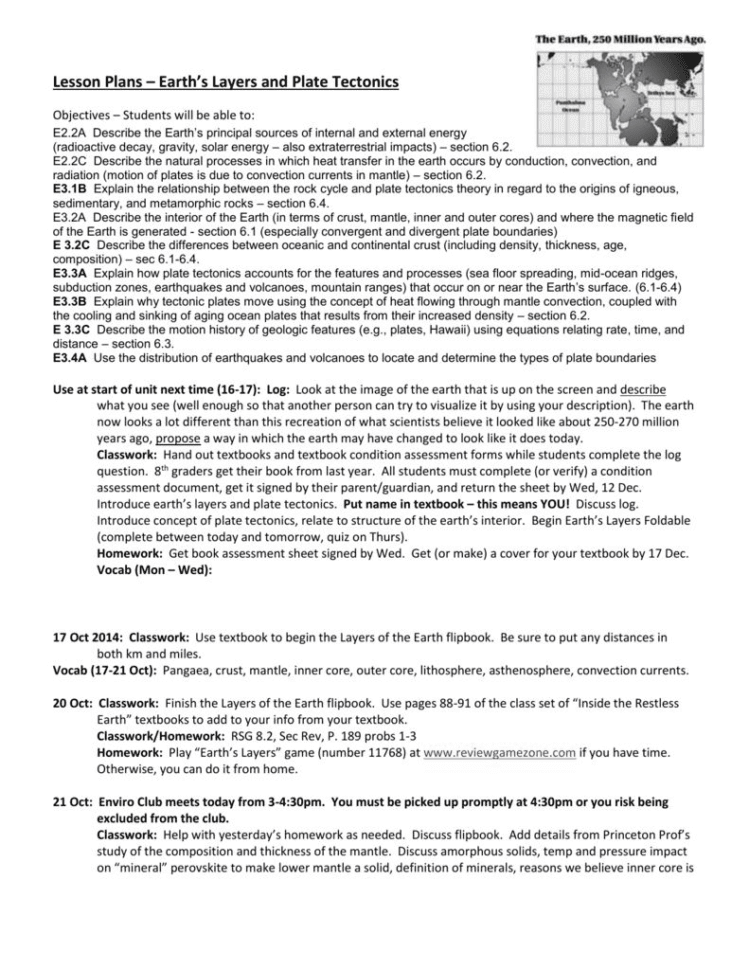 Pangea Worksheet Answers