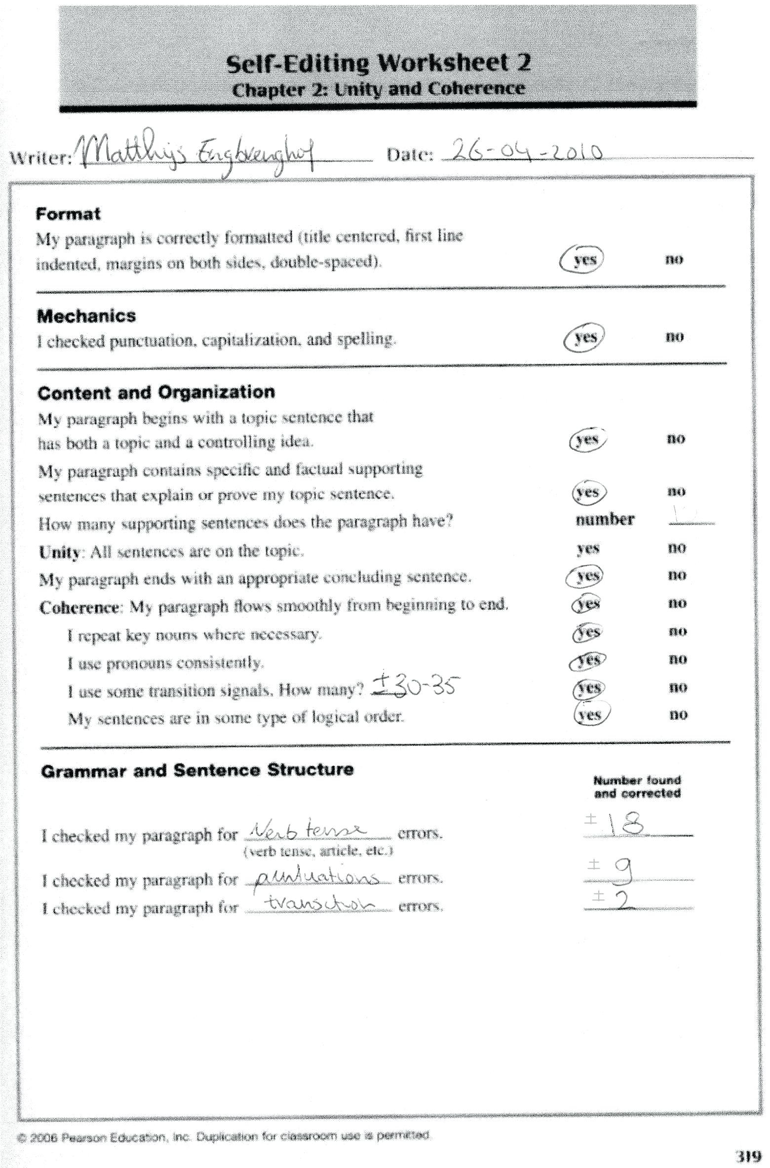Paragraph Editing Worksheets 5Th Grade Spineprintco Db excel