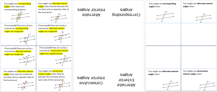 Geometry Parallel Lines And Transversals Worksheet Answers