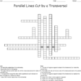 Parallel Lines Cuta Transversal Crossword  Word