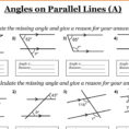 Parallel Lines Worksheet Answers  Lobo Black