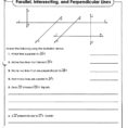 Parallel Perpendicular And Intersecting Lines Worksheet