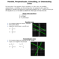 Parallel Perpendicular Coinciding Or Intersecting Lines