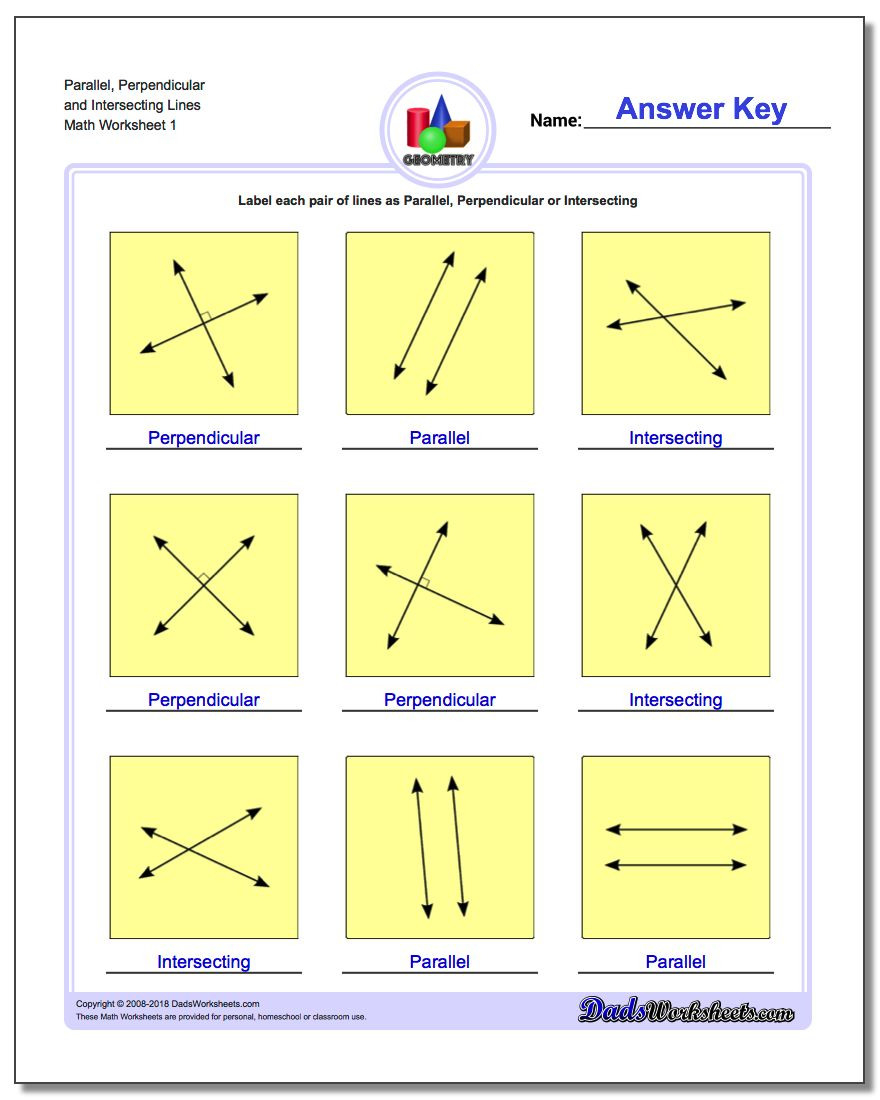 5 6 Parallel And Perpendicular Lines Worksheet Answer Key Form G