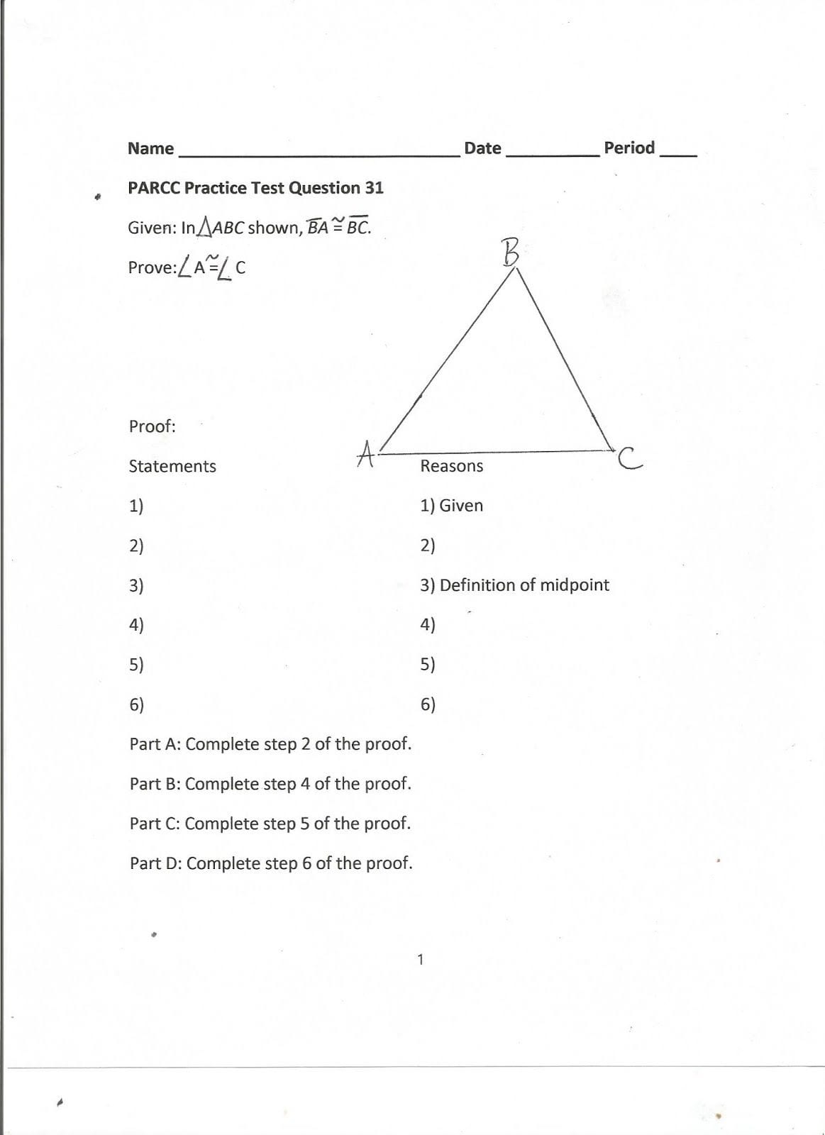 Parcc Practice Worksheets