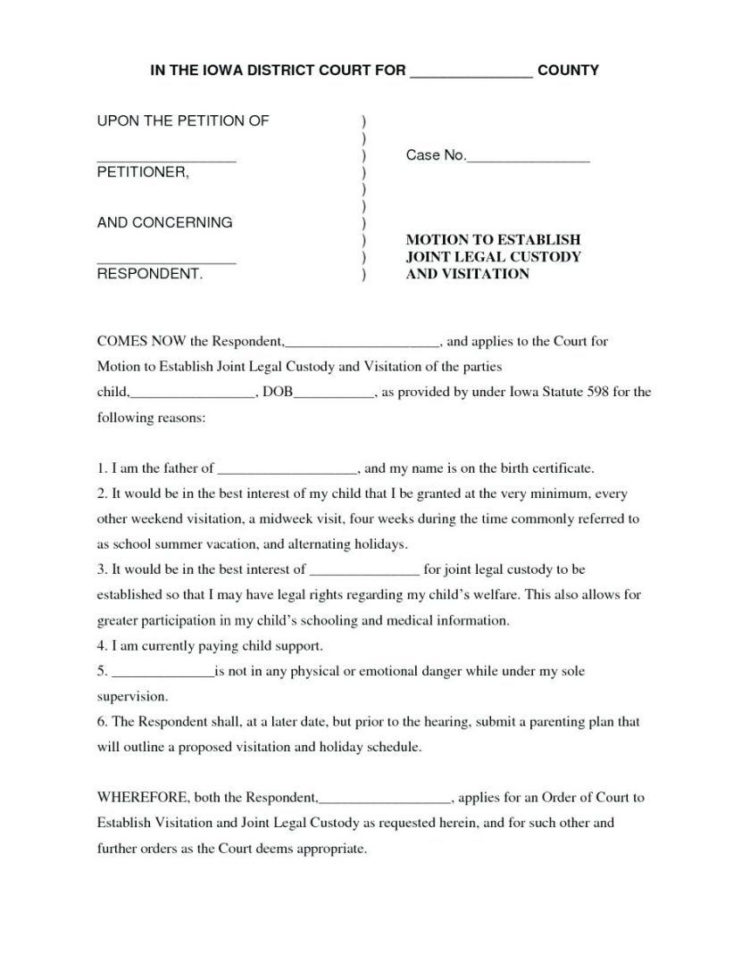 Parenting Plan Worksheet Illinois