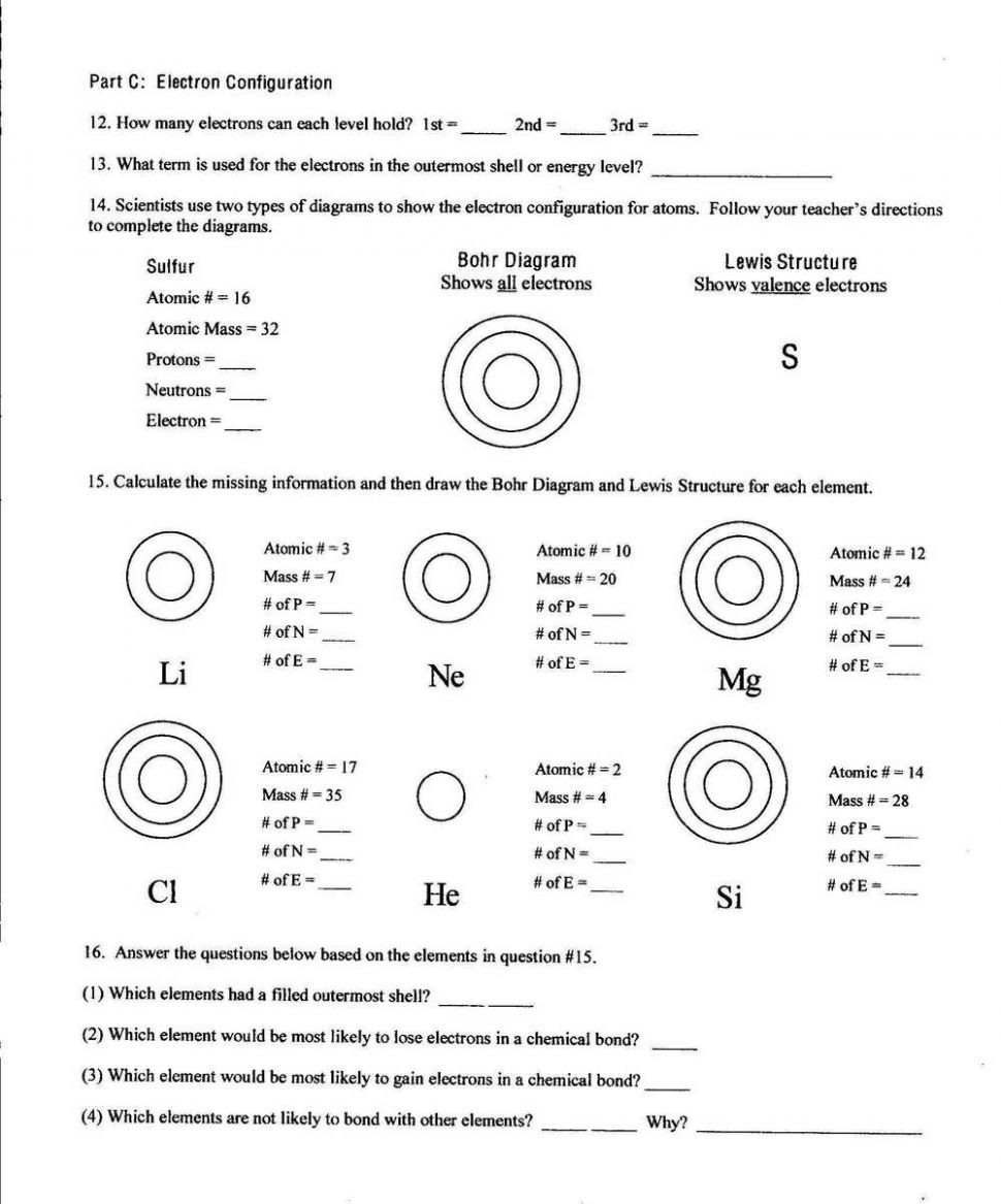 Build An Atom Worksheet Answers