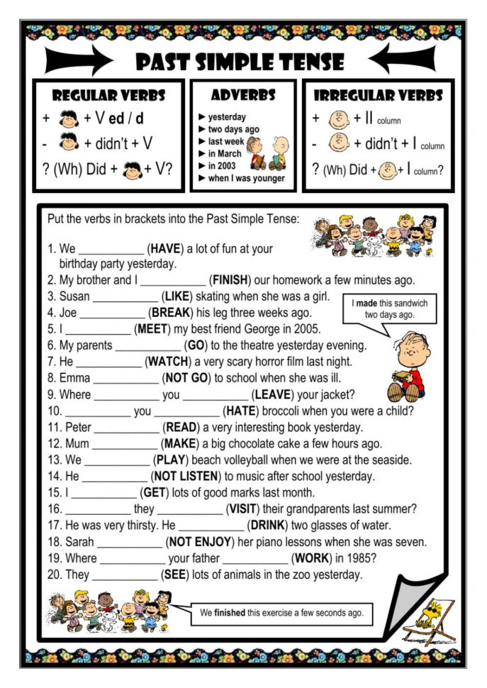 Past Simple Tense  Interactive Worksheet