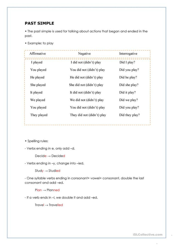 Past Simple Worksheet  Free Esl Printable Worksheets Madeteachers