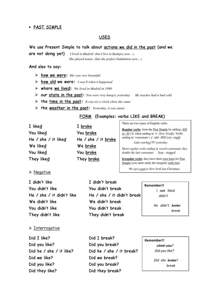 Past Simple Worksheetcesar Brazo