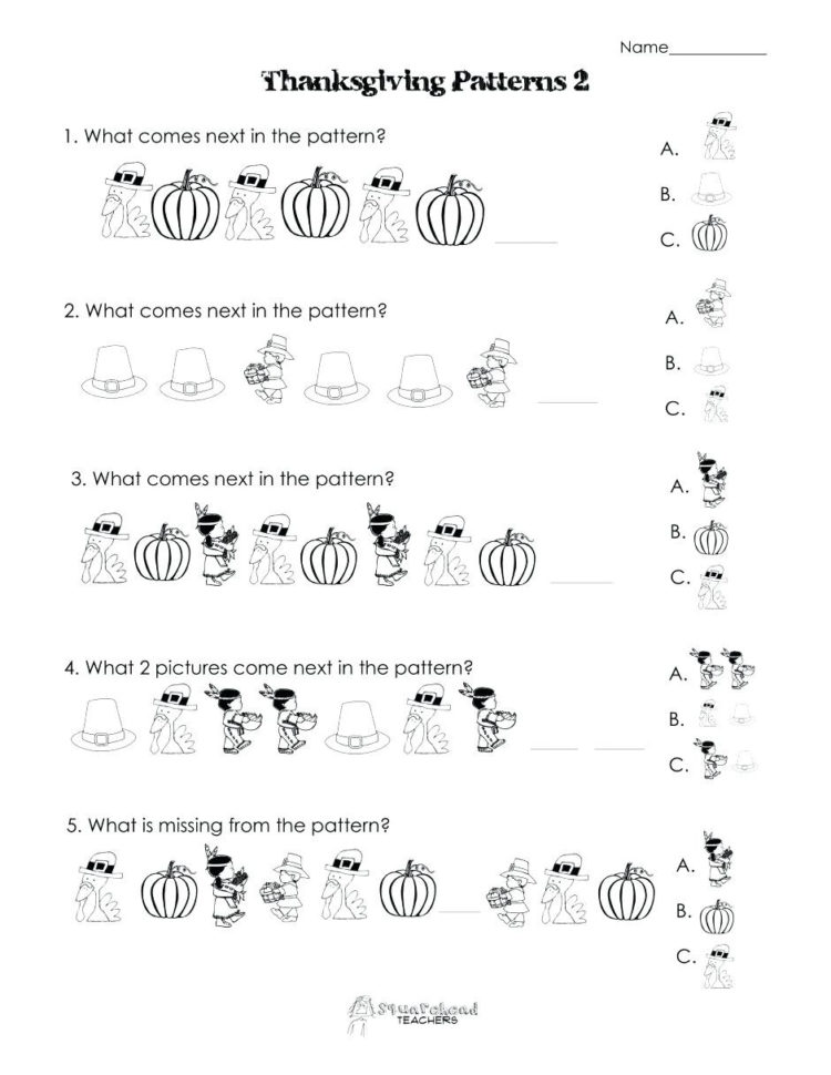 Pattern Worksheets For Preschool For Free  Math Worksheet