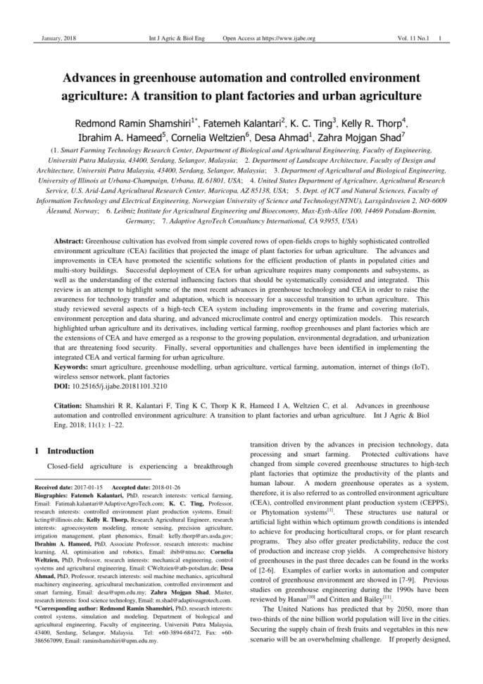 Pdf Advances In Greenhouse Automation And Controlled