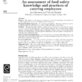 Pdf An Assessment Of Food Safety Knowledge And Practices Of