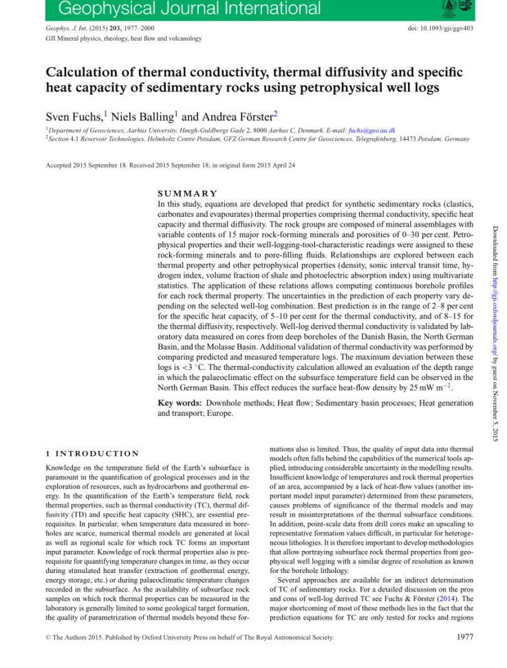 Pdf Calculation Of Thermal Conductivity Thermal Diffusivity And