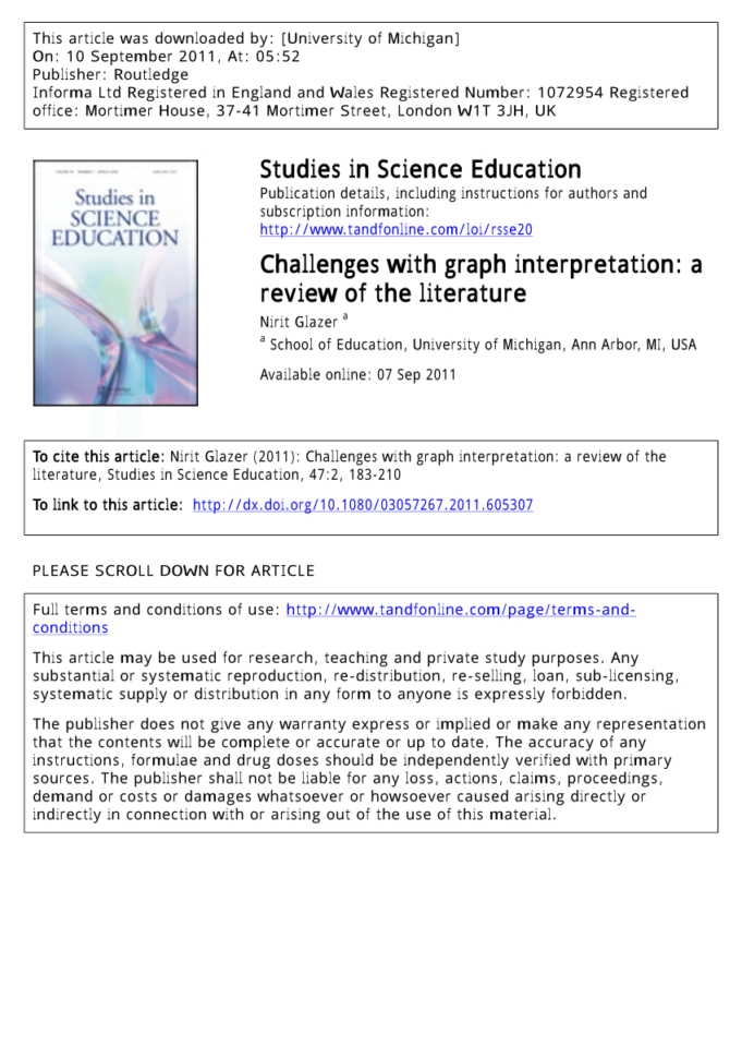 Pdf Challenges With Graph Interpretation A Review Of The