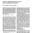 Pdf Criteria For Judging Precision And Accuracy In Method