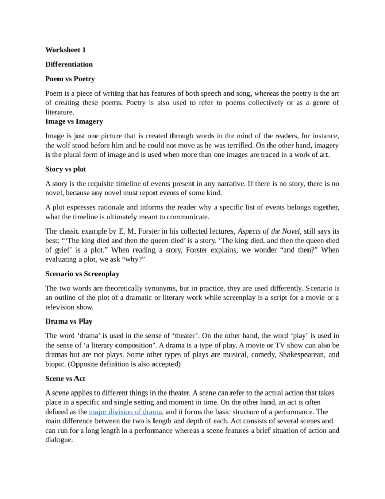 Pdf Drama Worksheet