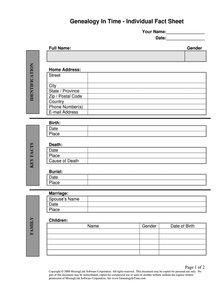 Genealogy Forms Individual Worksheet — db-excel.com