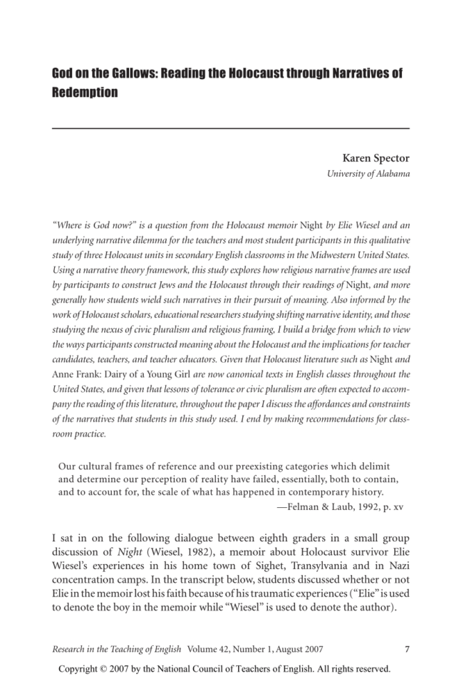 Pdf God On The Gallows Reading The Holocaust Through