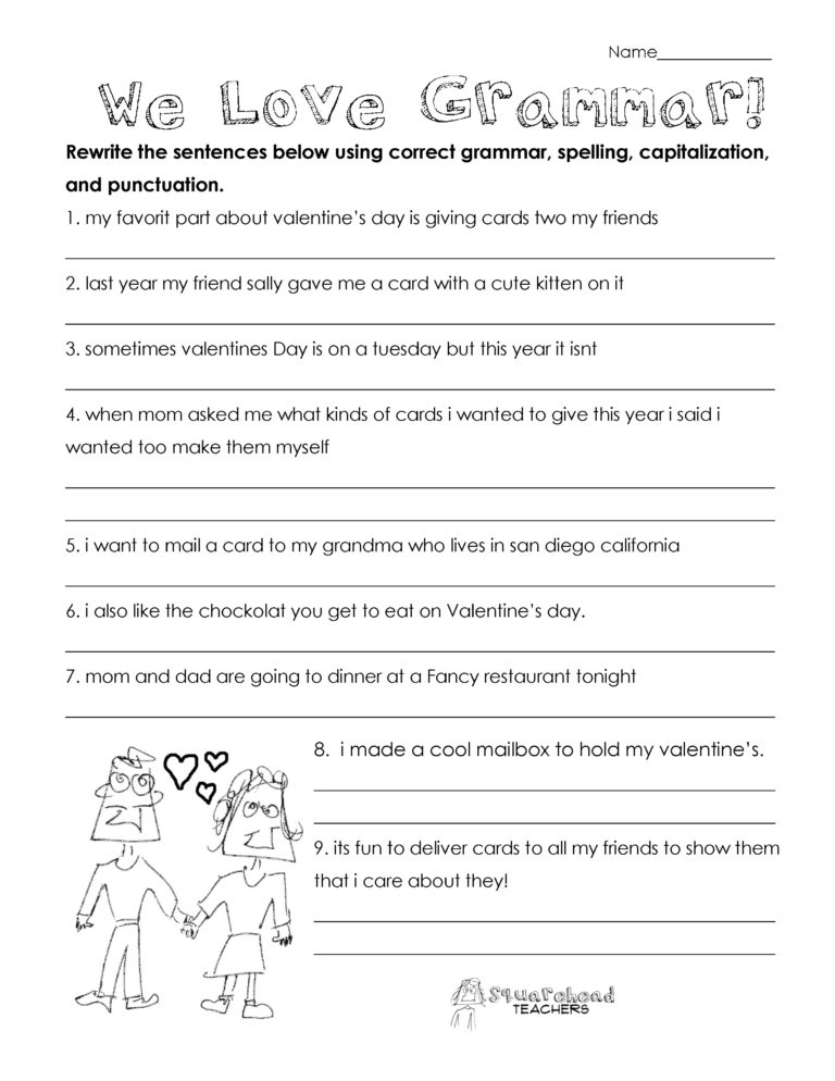 Pdf Grammar Worksheets — db-excel.com