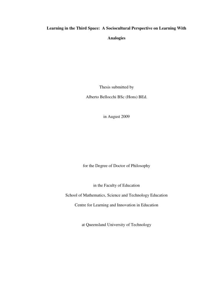 Pdf Learning In The Third Space  A Sociocultural