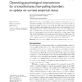 Pdf Optimizing Psychological Interventions For
