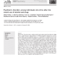 Pdf Psychiatric Disorders Among Individuals Who Drive After