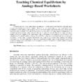 Pdf Teaching Chemical Equilibriumanalogybased Worksheets