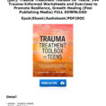 Pdf Trauma Treatment Toolbox For Teens 144 Trauma