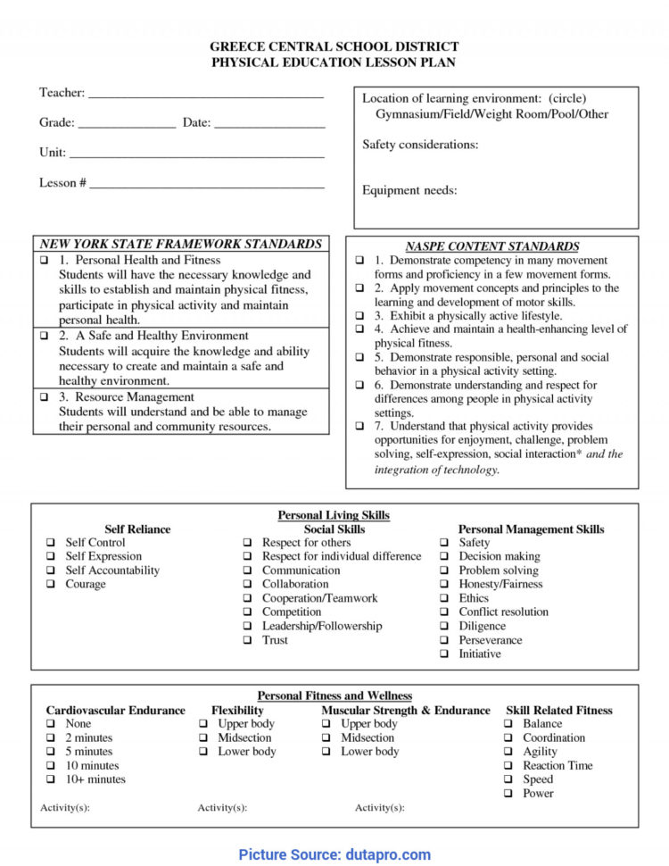 Pe Lesson Plan  Fieldst  Ota Tech