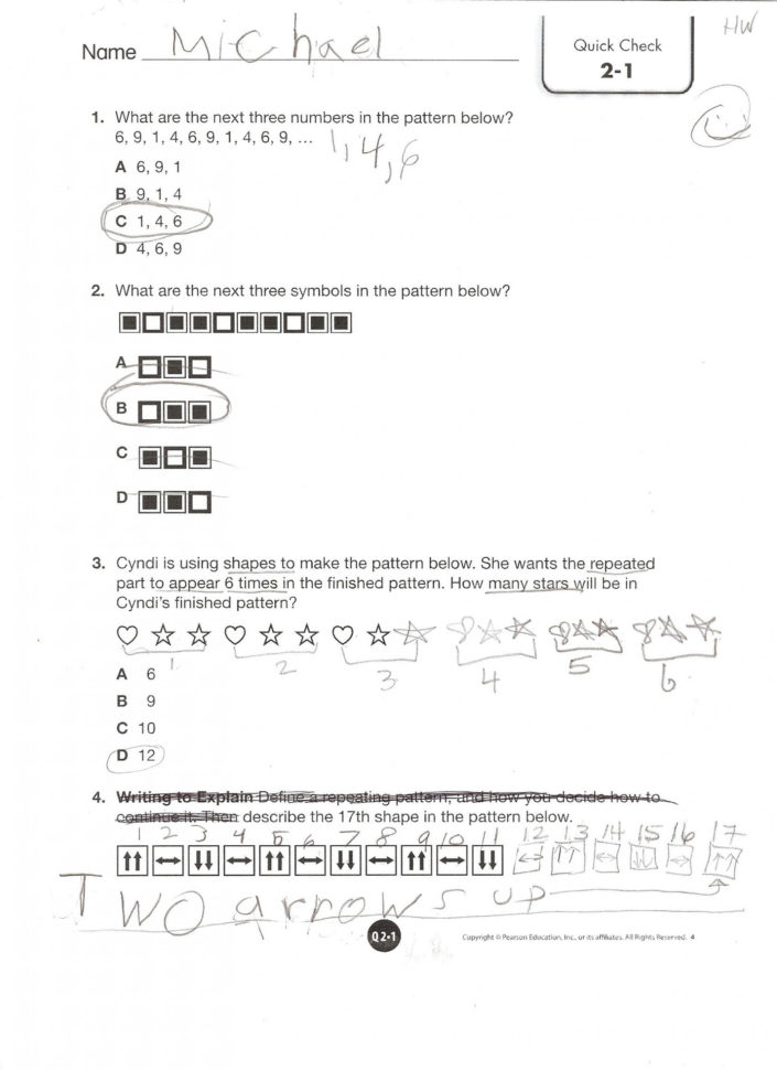 pearson education worksheet answers