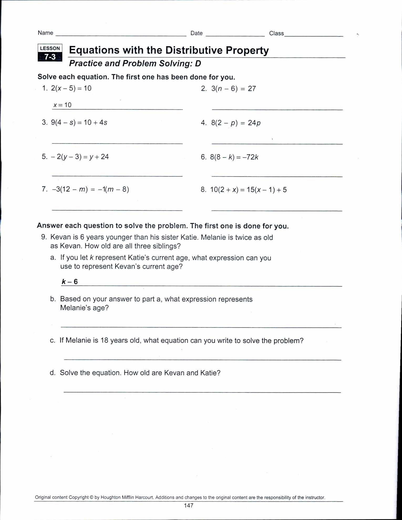 Creating Math Worksheets