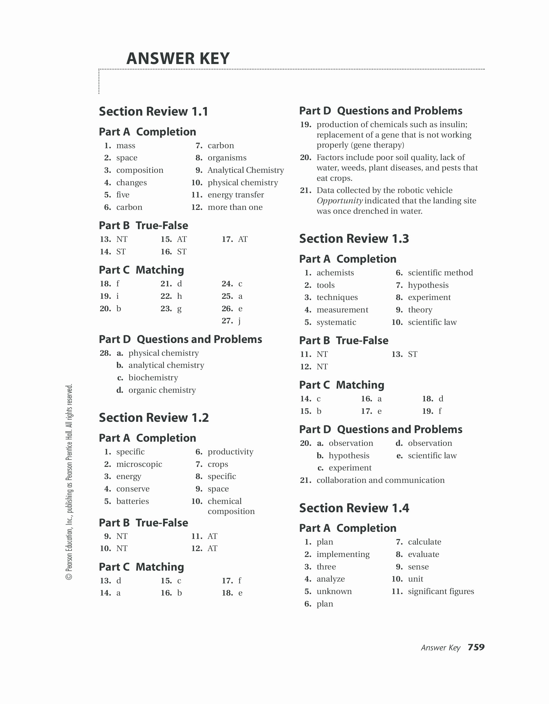 Pearson Education Math Worksheets Answers — db-excel.com