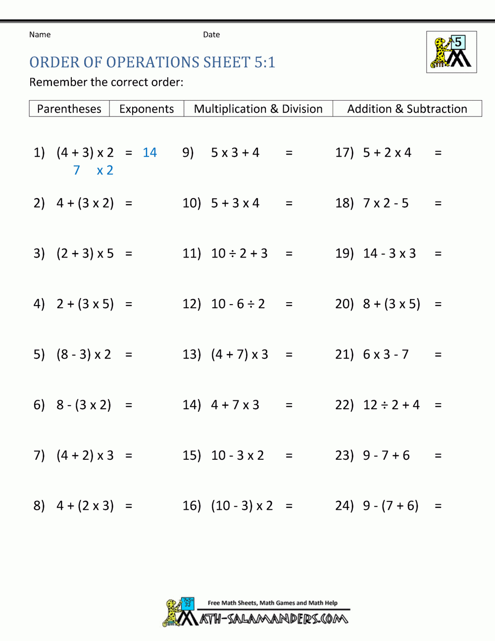 Exponent Rules Worksheet Answer Key — db-excel.com
