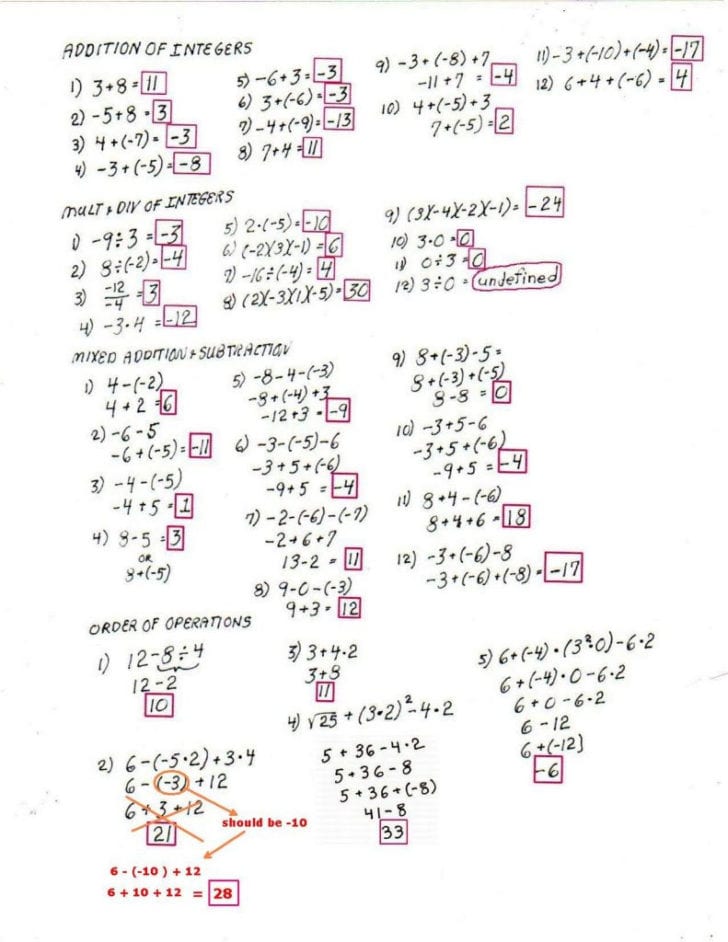 Pemdas Worksheets With Answers — Db